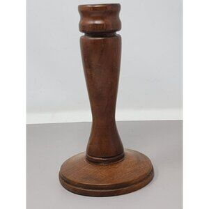 Handcrafted Wooden‎ Candle Holder By Frank Gries Primitive Pedestal